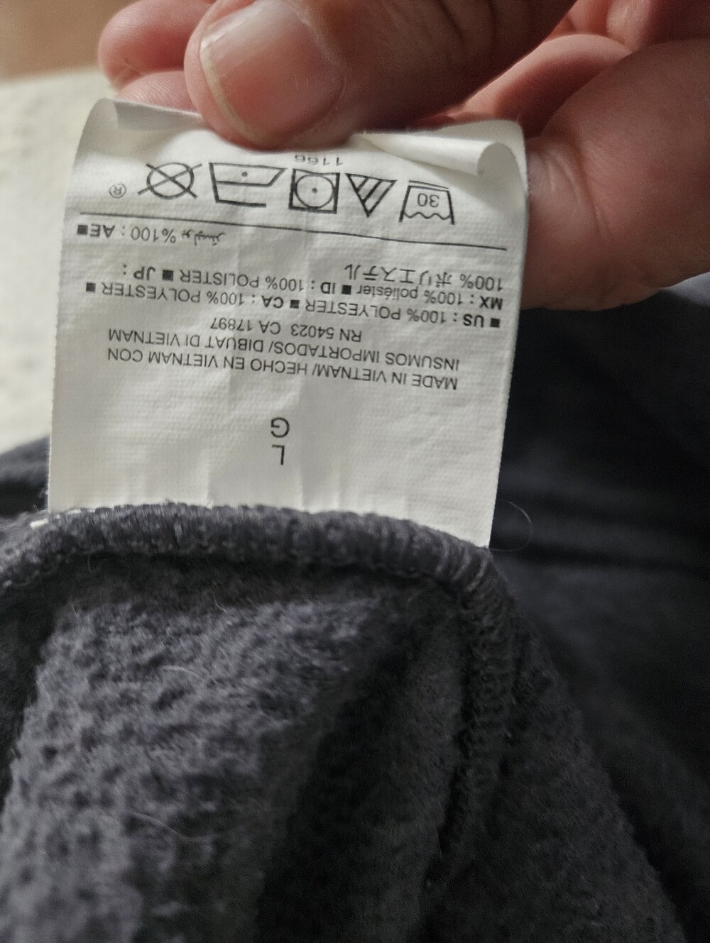 Old Navy Gray Fleece Pullover Hoodie Size Large - Picture 7 of 7